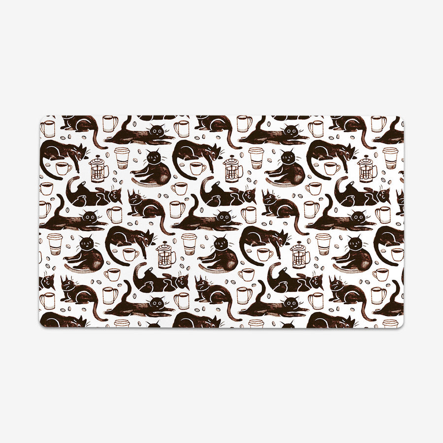 Gouache Black Cats & Coffee Playmat
