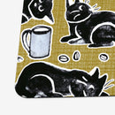 Gouache Black Cats & Coffee Playmat