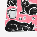Gouache Black Cats & Coffee Playmat
