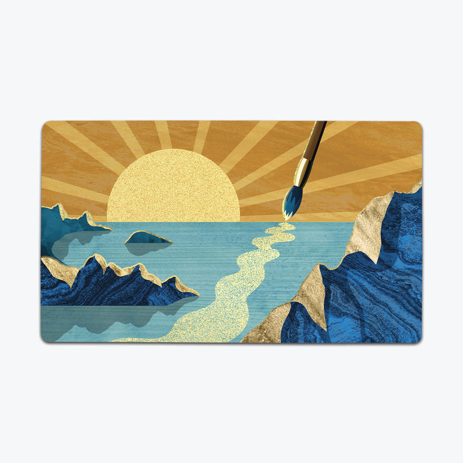 Shimmery Sunset Strokes Playmat