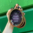 'Til Death Do Us Part Skull Hanging Decor Set | 3 Piece Oval Framed Spooky Ornaments