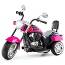 6V Powered Toddler 3-Wheel Motorbike Ride On Toy with Horn and Headlight-Black and White