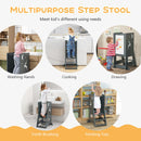 Toddler Kitchen Stool Baby Standing Tower with Chalkboard and Whiteboard