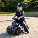 Toddler Sliding Car with Steering Wheel and Under-Seat Storage Push-Black