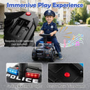 Toddler Sliding Car with Steering Wheel and Under-Seat Storage Push-Black