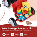 Toddler Tricycle with Glowing Wheels and 4-Level Adjustable Seat