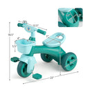 Toddler Tricycle with Limited Steering with Front Baskets and Bell