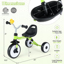 Toddler Tricycle with 3-Position Seat and Storage Basket for Kids