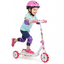Toddlers Kick Scooter with LED Light-Up Wheels and Wide Anti-Slip Deck for Boys and Girls
