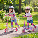 Toddlers Kick Scooter with LED Light-Up Wheels and Wide Anti-Slip Deck for Boys and Girls
