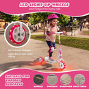 Toddlers Kick Scooter with LED Light-Up Wheels and Wide Anti-Slip Deck for Boys and Girls