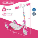 Toddlers Kick Scooter with LED Light-Up Wheels and Wide Anti-Slip Deck for Boys and Girls