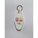 Together Forever Burger and Fries Motel Style Illustrated Keychain