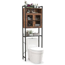 Over-The-Toilet Storage Cabinet with Heavy-Duty Metal Frame 2-door Freestanding
