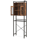 Over-The-Toilet Storage Cabinet with Heavy-Duty Metal Frame 2-door Freestanding