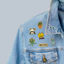 Lookin' Sharp Cactus Enamel Pin on Gift Card