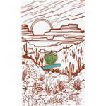 Too Hard To Handle Cactus Enamel Pin on Gift Card