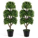 45 Inch Artificial Boxwood Topiary Ball Tree