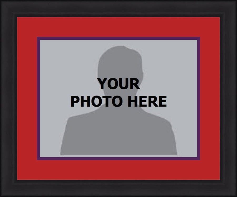 NBA Basketball Photo Picture Frame Kit - Toronto Raptors (Red Matting, Purple Trim)
