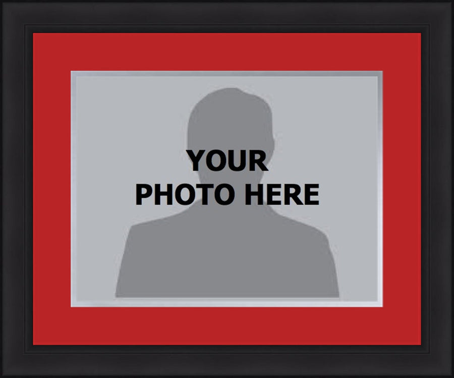 NBA Basketball Photo Picture Frame Kit - Toronto Raptors (Red Matting, Silver Trim)