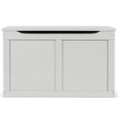 Safety Hinge Wooden Chest Organizer Toy Storage Box-Gray