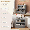 Toy Storage Organizer 4-Cubby Kids Bookcase for Toys and Books