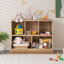 5-Cube Wooden Kids Toy Storage Organizer with Anti-Tipping Kits