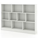 41 inches Wooden Toy Storage Organizer with 10 Cubes for Classroom Daycare Nursery Kindergarten