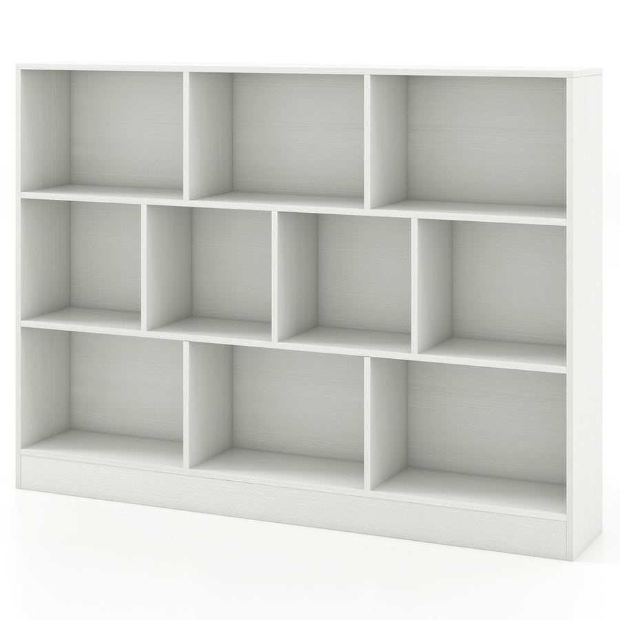 41 inches Wooden Toy Storage Organizer with 10 Cubes for Classroom Daycare Nursery Kindergarten