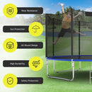 Trampoline Replacement Protection Enclosure Net with Zipper