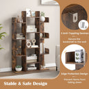 Tree-Shaped Bookshelf with 13 Compartments