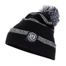 Black / Heather Grey Stripe Pom Pom Beanie (Trejo's Tacos)