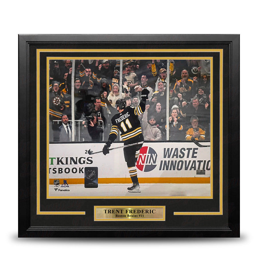 Trent Frederic Goal Celebration Boston Bruins 11