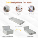 Tri-Fold Folding Chair Convertible Sleeper Bed