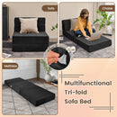 Tri-Fold Folding Chair Convertible Sleeper Bed