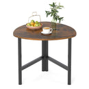 Triangle Coffee Table Oval Coffee Table with Metal Legs Industrial Center Table