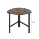 Triangle Coffee Table Oval Coffee Table with Metal Legs Industrial Center Table