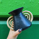 Triomphe Handle Vase | Minimalist Black and Gold | 4.5" Tall