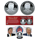 The Trump Legacy Medallion 45/47 Two-Term President - Collectible Silver Proof Flip Coin