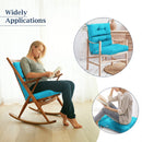 Tufted High Back Patio Chair Cushion with Ties - Turquoise