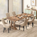 Tufted Wingback Upholstered Dining Chairs Set of 2-Light Brown