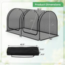Tunnel Crop Cage Large Portable Plant Protection Tent with 2 Roll-up Zippered Doors
