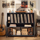 Turntable Stand with Charging Station & Vinyl Storage