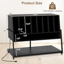 Turntable Stand with Charging Station & Vinyl Storage