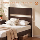 Twin Bed Frame with Headboard and Solid Wood Legs