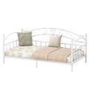 Twin Size Metal Daybed Frame with Headboard for Bedroom