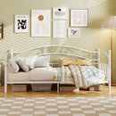 Twin Size Metal Daybed Frame with Headboard for Bedroom