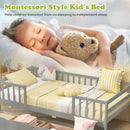 Twin Daybed with Fence and 2 Drawers Kids Bed for Boys & Girls