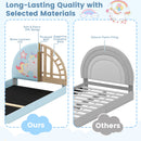 Twin Floor Bed Frame Upholstered Twin Size Kids Floor Bed with 210D Oxford Cloth Floor Mat