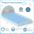 Twin Floor Bed Frame Upholstered Twin Size Kids Floor Bed with 210D Oxford Cloth Floor Mat